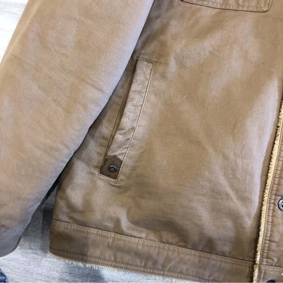 Men’s Jacket With Faux Shearling - Picture 3 of 4